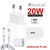 Carregador Turbo 20w + Cabo USB-C 1M para IPhone 12 12 Mini 12 Pro Max iPhone X Xr Xs 11 iPad Pro Max - pleno shop
