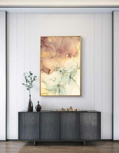 Quadro Decorativo Abstrato marmorizado neutro na internet