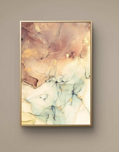Quadro Decorativo Abstrato marmorizado neutro
