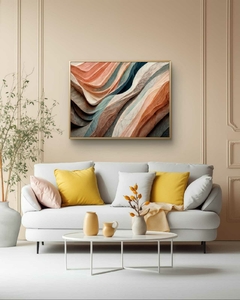 Quadro Decorativo Abstrato ondas - Wall Decor - Quadros e Espelhos 