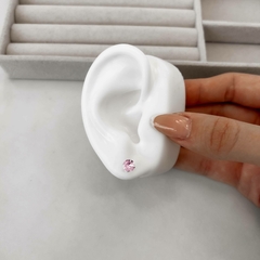 BRINCO DE PRATA ROSA CHÁ 6MM - comprar online