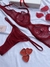 Conjunto Doce Mistério | Vermelho - 3 peças - Top Secret Lingerie
