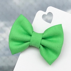 Laço gravatinha de tecido (5cm) - Verde Tropical