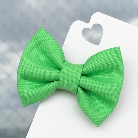 Laço gravatinha de tecido (5cm) - Verde Tropical