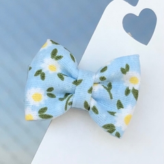 MINI LAÇO GRAVATINHA RN - Margaridas azul