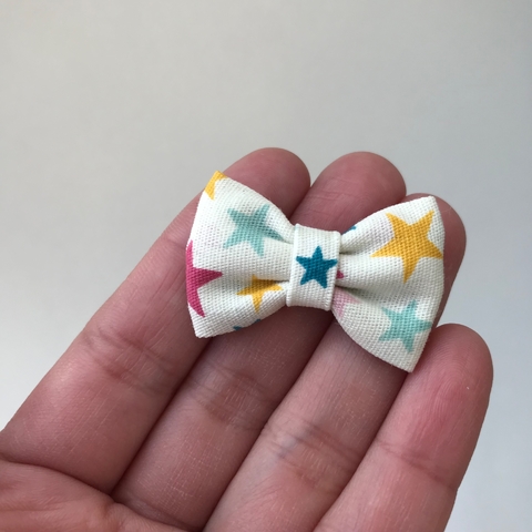 MINI LAÇO GRAVATINHA RN - Estrelinhas Off White