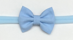 Laço gravatinha de tecido (5cm) - Azul Bebê - comprar online