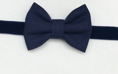 Laço gravatinha de tecido (5cm) - Azul Marinho - comprar online
