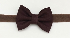 Laço gravatinha de tecido (5cm) - Chocolate - comprar online