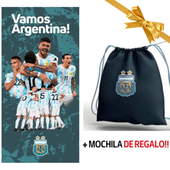 TOALLON AFA Argentina Messi Secado Rápido Original + MOCHILA DE REGALO - comprar online