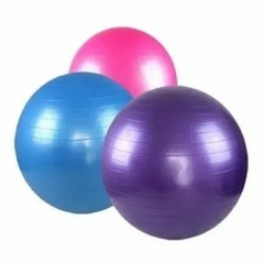Pelota Esferodinamia 55 Cm Fitness Pilates Yoga + Inflador Azul