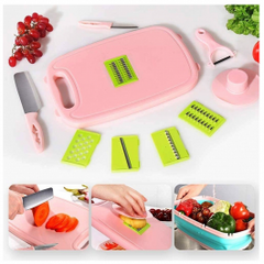 Cortador de Verduras Mandolina Rallador Colador Plegable