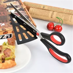 Tijera Corta Pizza tartas Acero Inoxidable Desmontable ROJO