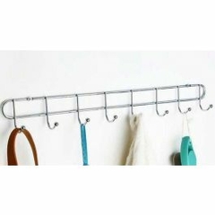 Organizador Colgante 8 Ganchos Porta Utensilios Cocina Cromado