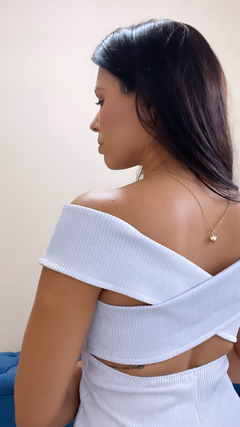 Vestido brilho - branco - comprar online