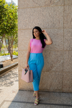 Calça zara - azul - comprar online