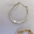 pulseira dupla pérolas e coração - loja online