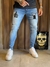 REF 7835 | Calça Jeans Skinny clara com bordado na internet