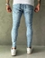 REF 7487 | Calça jeans Skinny delavê com destroyed - loja online