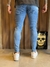 REF 7835 | Calça Jeans Skinny clara com bordado - loja online