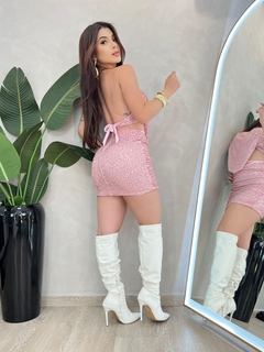 Conjunto Paetê top 2x1 - Fernanda Cristina Boutique
