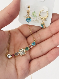 Conjunto colar e brinco