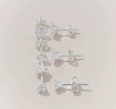 Trio de brincos quadrados - comprar online