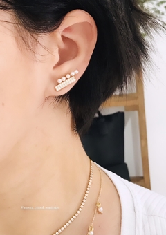 Brinco earcuff Dois amores