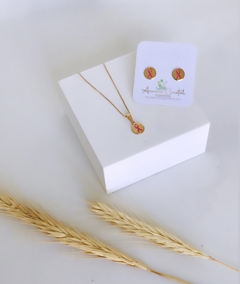 Conjunto outubro rosa