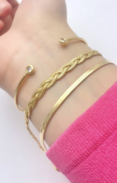 Bracelete 2 zircônias - comprar online