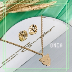 Colar onça no cordão