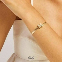 Pulseira personalizada Malha Italiana com letras