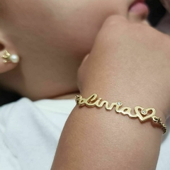 Pulseira Luxo infantil Alice com nome