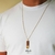 Colar placa vertical com nome personalizado
