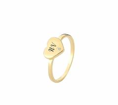 Anel ponto de luz com nome Personalizado Banho Ouro 18K na internet