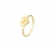 Anel ponto de luz com nome Personalizado Banho Ouro 18K