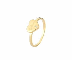 Anel ponto de luz com nome Personalizado Banho Ouro 18K - comprar online