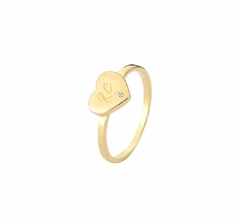 Anel ponto de luz com nome Personalizado Banho Ouro 18K - comprar online
