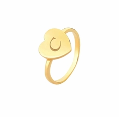 Anel personalizado iniciais Banho Ouro 18K - comprar online