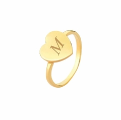 Anel personalizado iniciais Banho Ouro 18K na internet