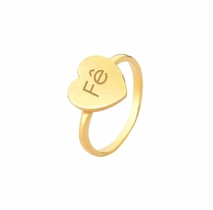 Anel personalizado iniciais Banho Ouro 18K - loja online