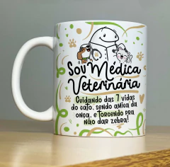 Caneca de Cerâmica Flork - Profissão Médica Veterinária / Médico Veterinário - comprar online