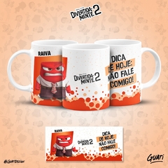 Caneca de Cerâmica Divertidamente Alça Branca