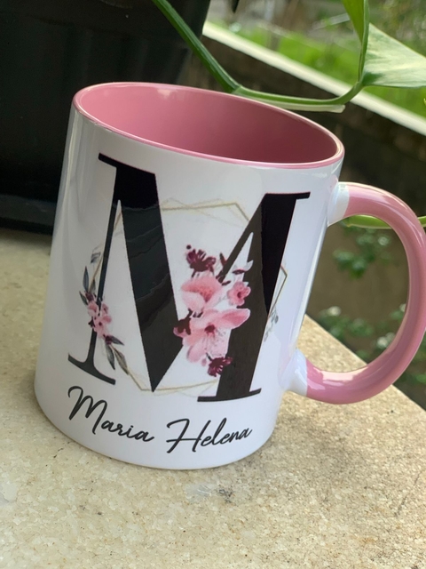 Caneca Personalizada com alça e interior colorido
