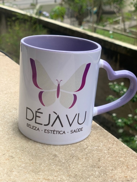 Caneca de Cerâmica Alça de Coração