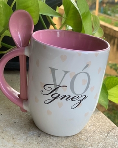 Caneca de Cerâmica com Alça de Colher - comprar online