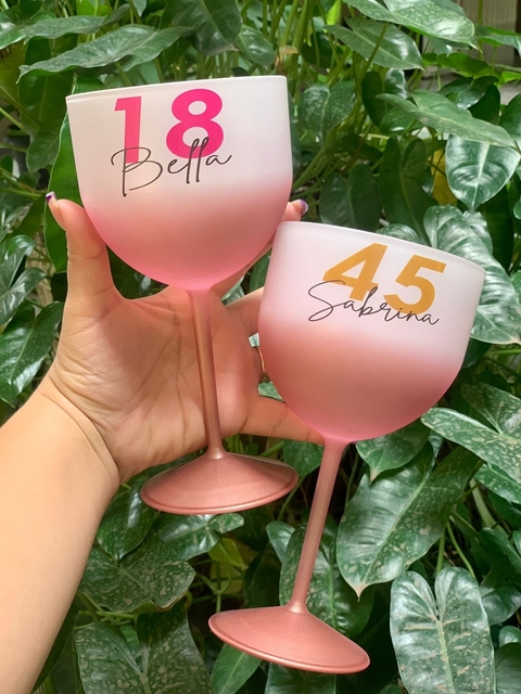 Kit c/ 30 Taças Gin Degrade Personalizadas