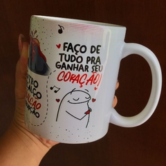 Caneca Flork - Por você eu bebo o mar de canudinho - Juhh Personalizados