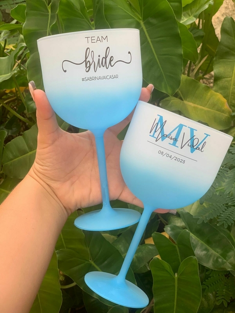 Kit c/ 10 Taças Gin degrade Personalizadas