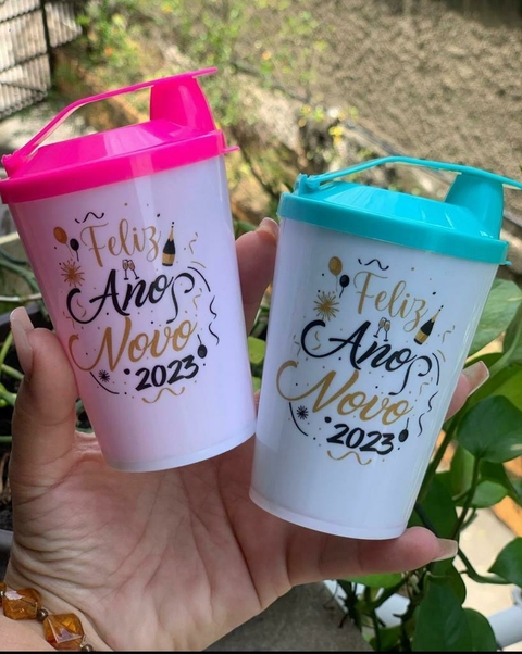 Kit c/ 25 Copos Shake Branco Personalizados - 200 ml